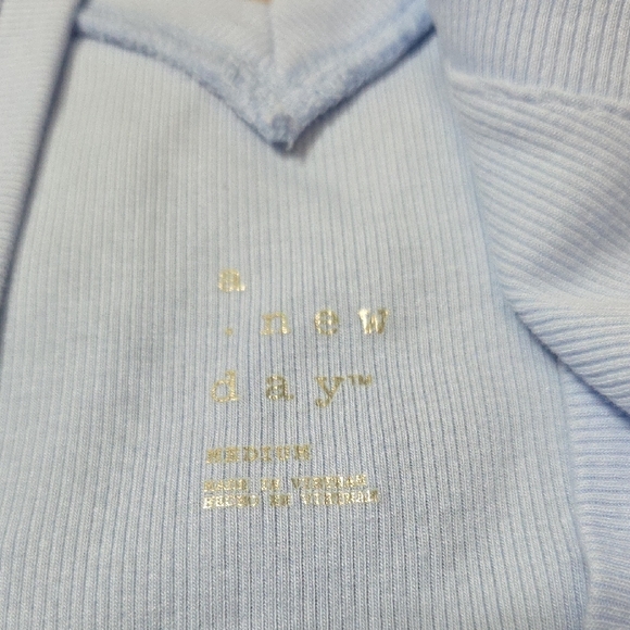 NWOT A New Day Sky Blue V-Neck Midi Dress With Pockets - Picture 4 of 5